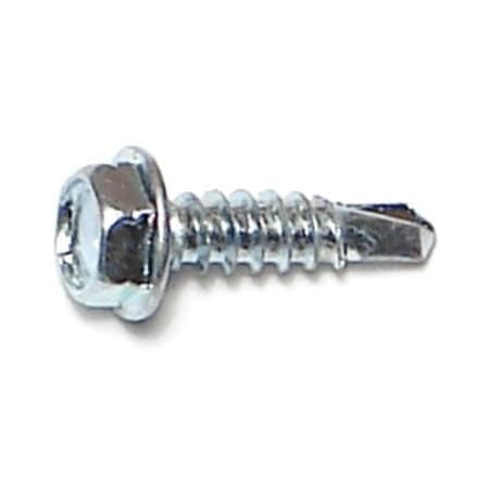 Midwest Fastener Self-Drilling Screw, #8 x 5/8 in, Zinc Plated Steel Hex Head Hex Drive, 40 PK 36007